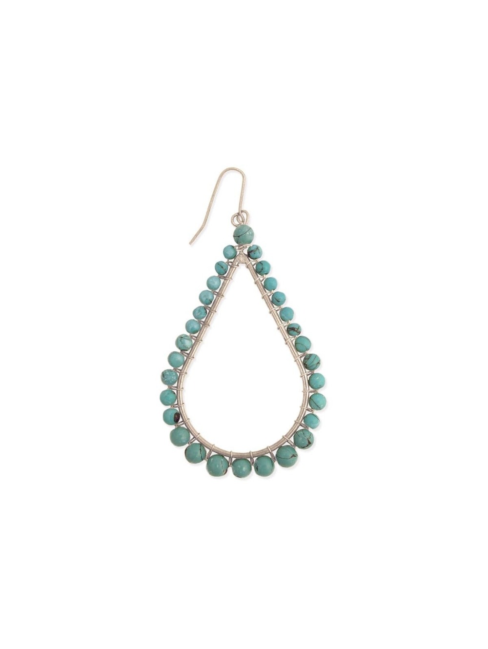 Desert Rain Turquoise Bead Teardrop Earring